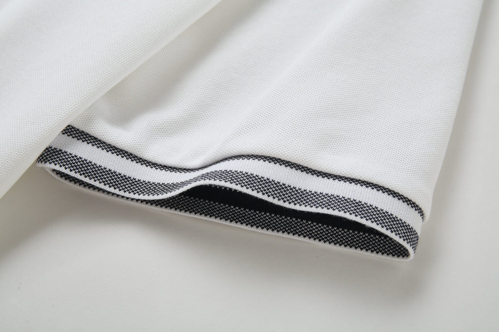 Camiseta 8285-8# Tipo Polo Blanca Para Hombre
