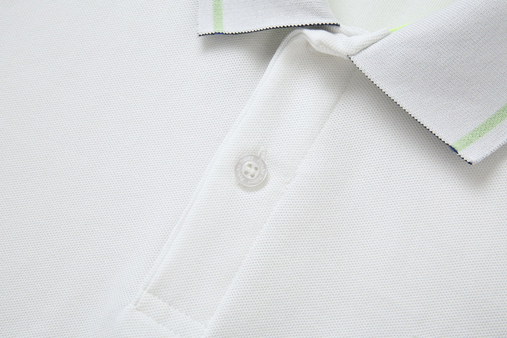 Camiseta 8287-8# Tipo Polo Blanca Para Hombre