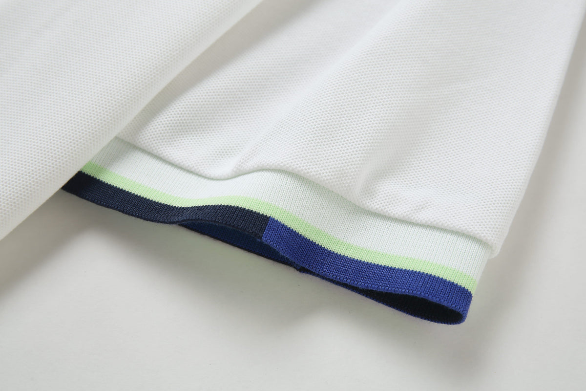 Camiseta 8287-8# Tipo Polo Blanca Para Hombre
