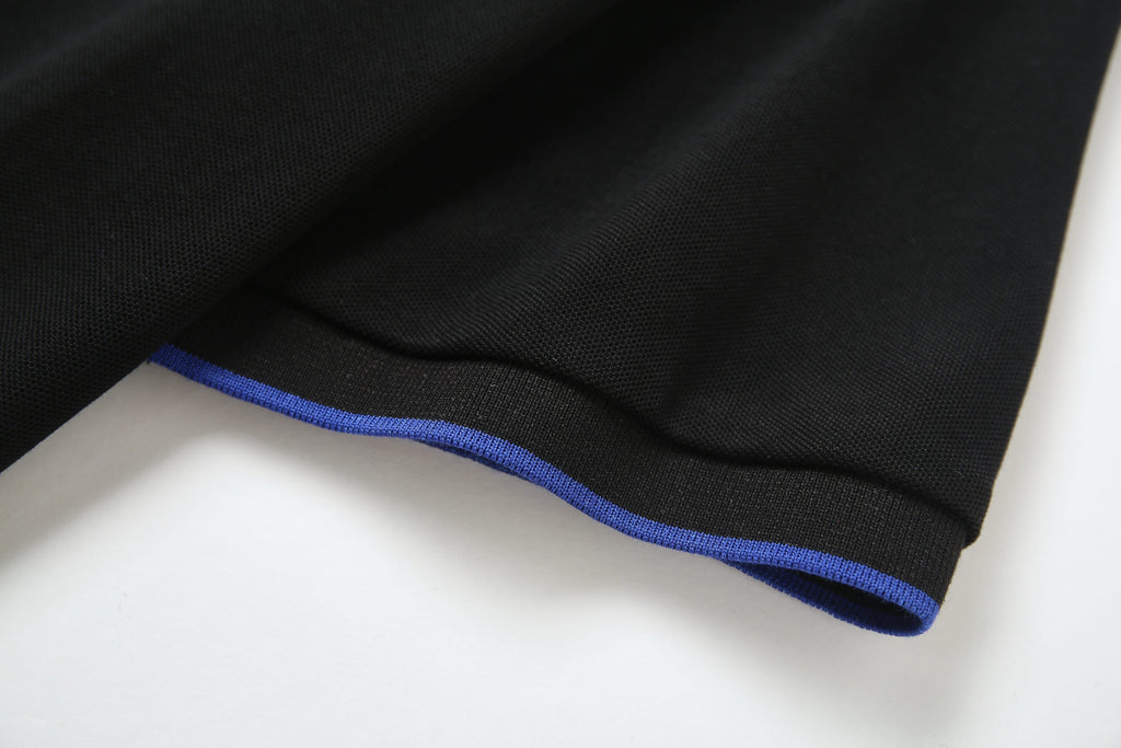 Camiseta 8284-8# Tipo Polo Negra Para Hombre