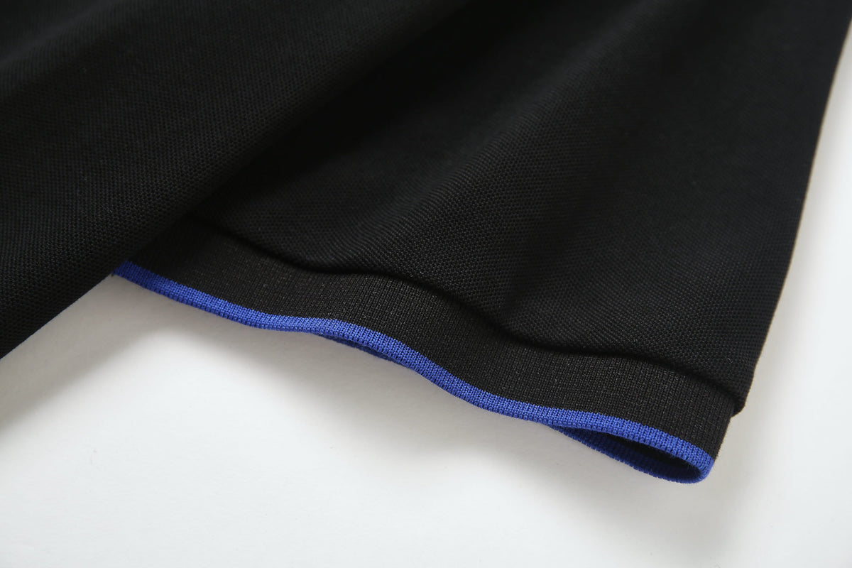 Camiseta 8284-8# Tipo Polo Negra Para Hombre