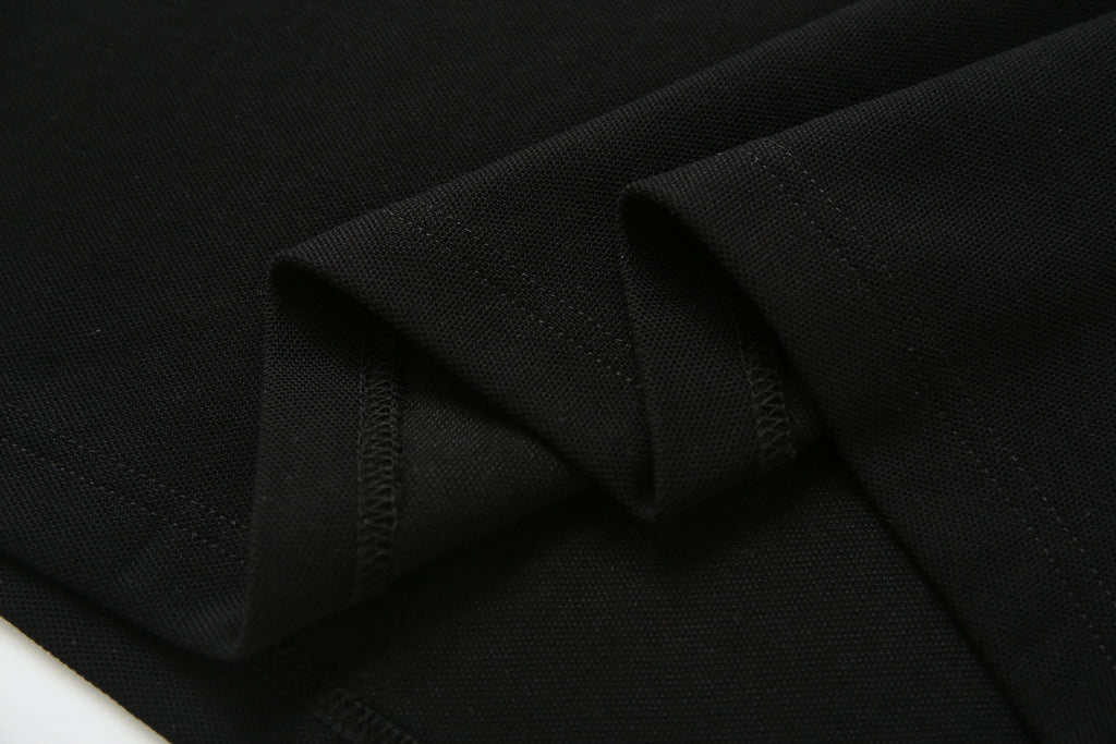 Camiseta 8284-8# Tipo Polo Negra Para Hombre