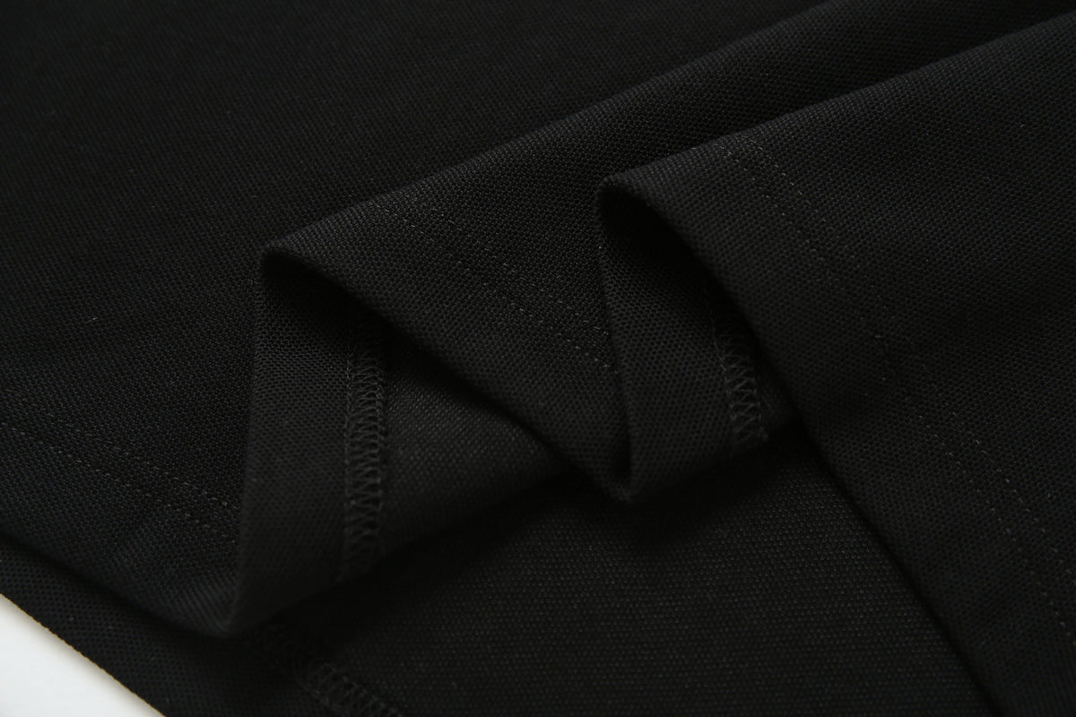 Camiseta 8284-8# Tipo Polo Negra Para Hombre