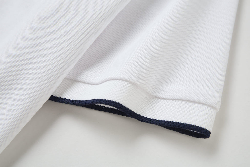 Camiseta 8284-8# Tipo Polo Blanca Para Hombre