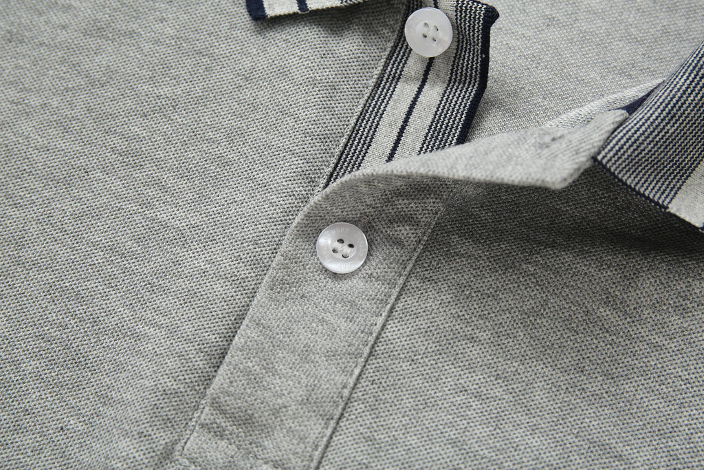 Camiseta 8286-8# Tipo Polo Gris Para Hombre