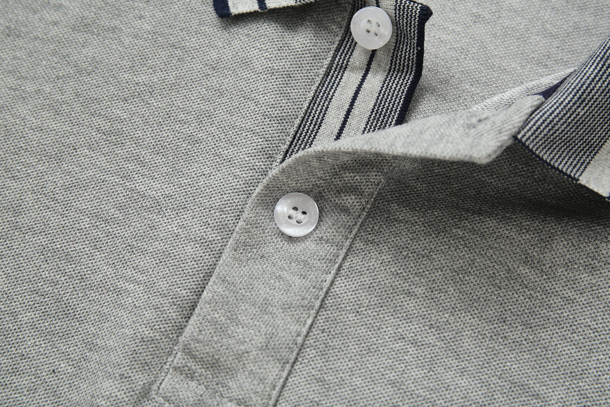 Camiseta 8286-8# Tipo Polo Gris Para Hombre