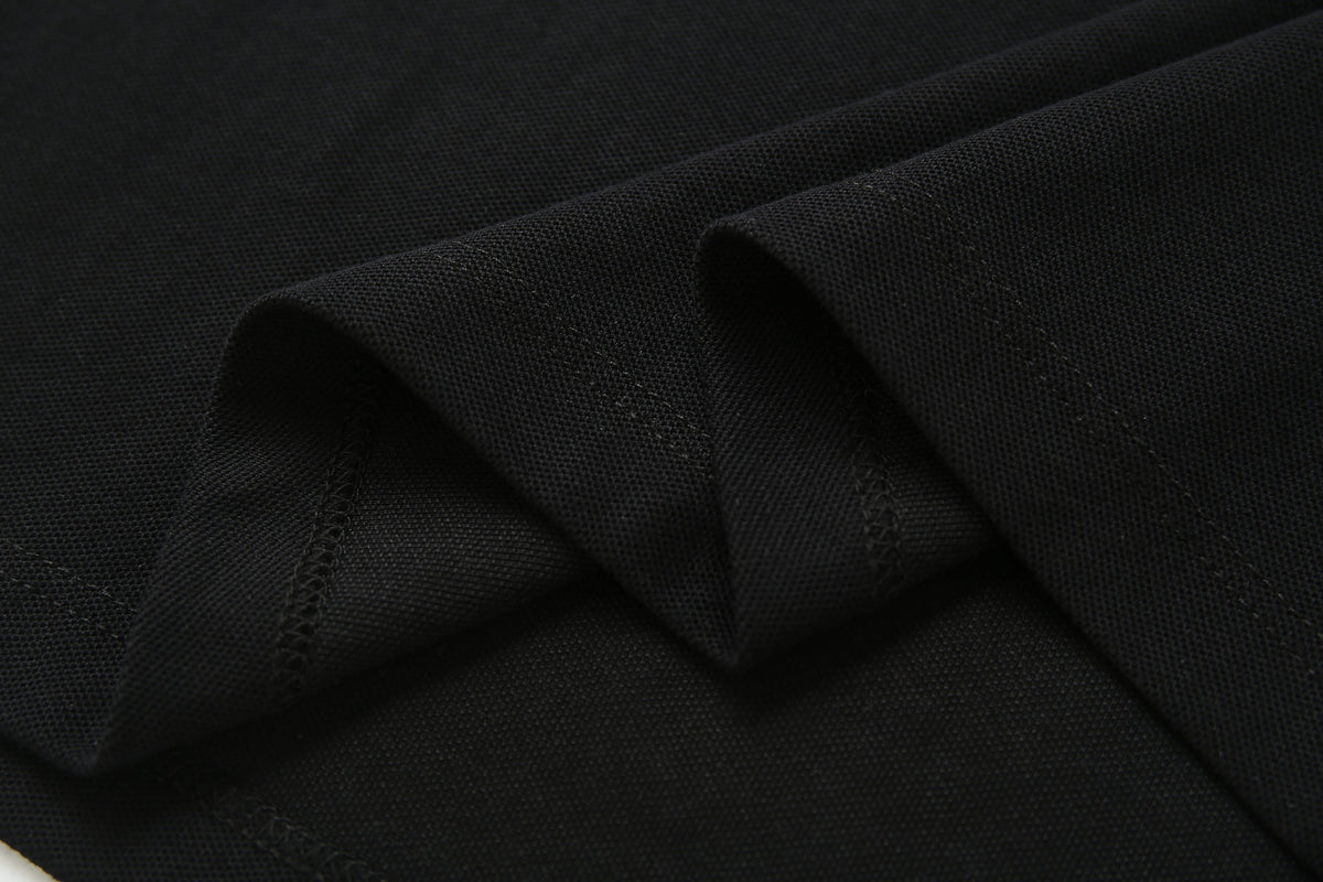 Camiseta T369-8# Tipo Polo Negra Para Hombre