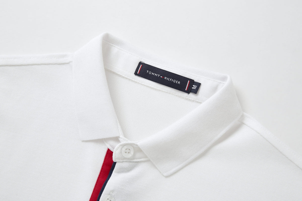Camiseta T369-8# Tipo Polo Blanca Para Hombre