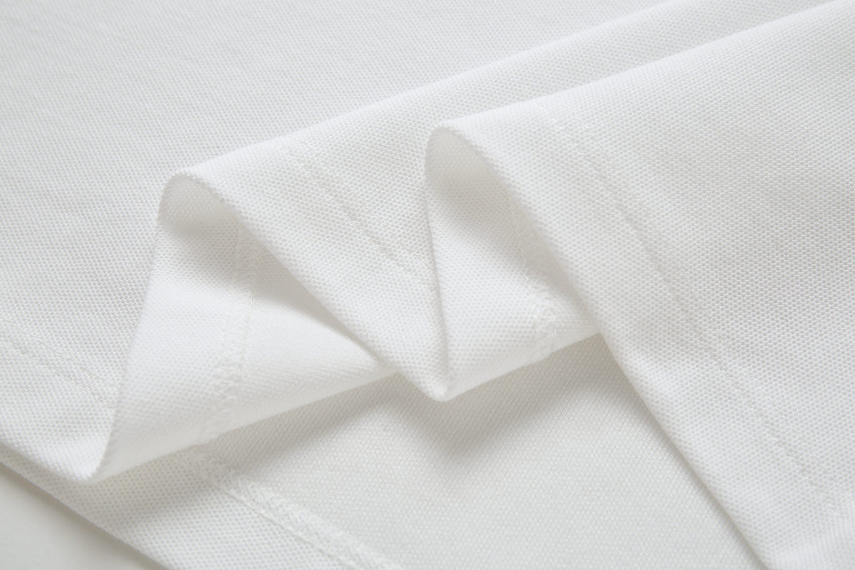 Camiseta T369-8# Tipo Polo Blanca Para Hombre