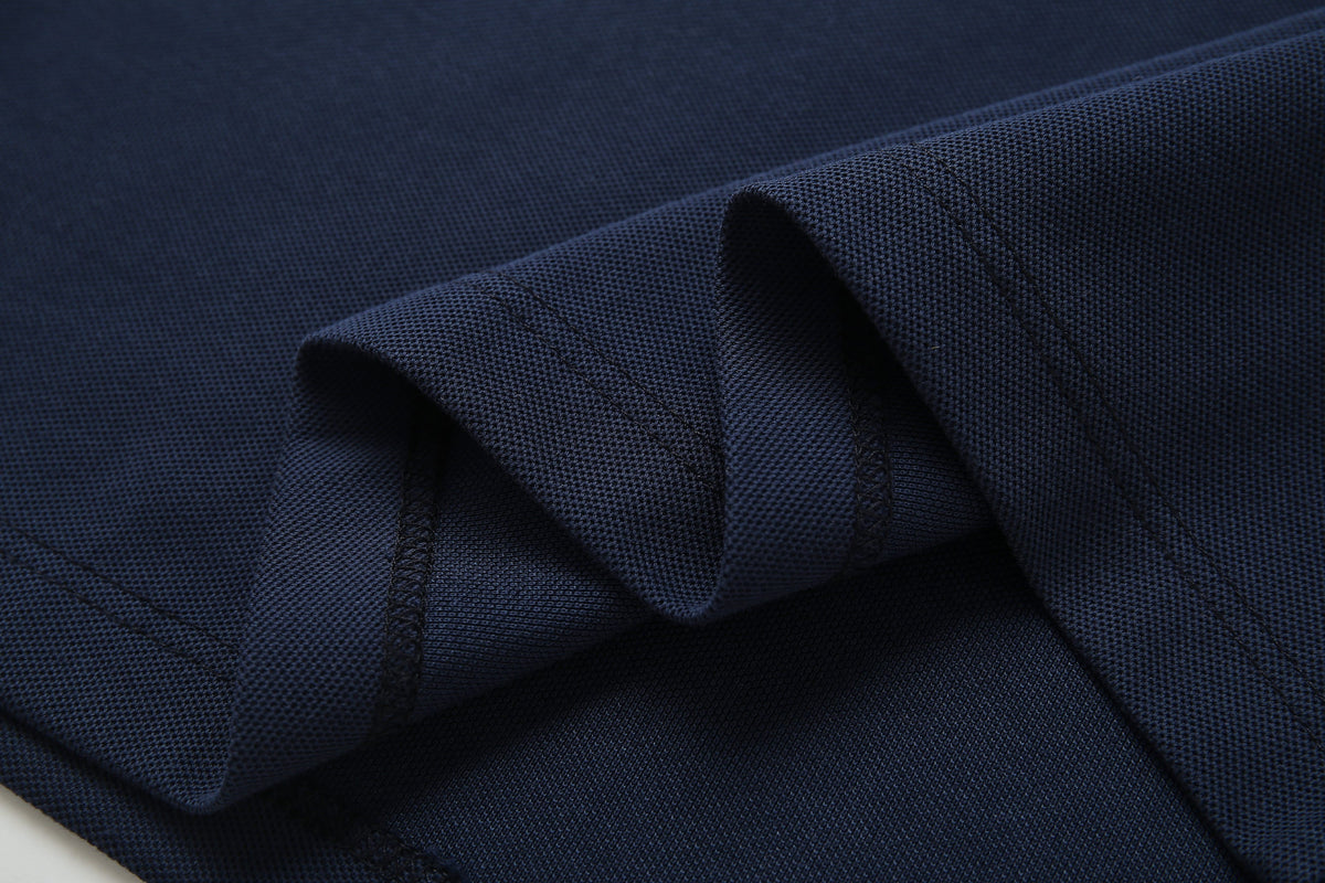 Camiseta T369-8# Tipo Polo Azul Oscuro Para Hombre