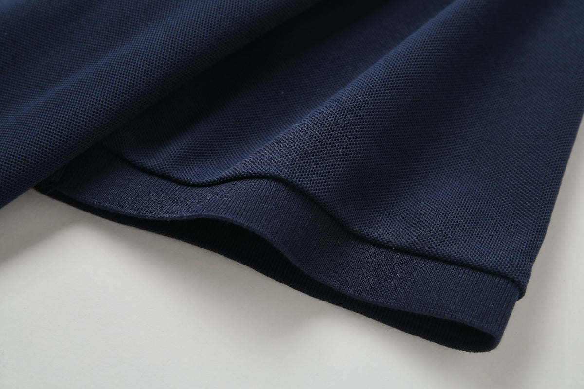 Camiseta 13616# Tipo Polo Azul Oscuro Para Hombre