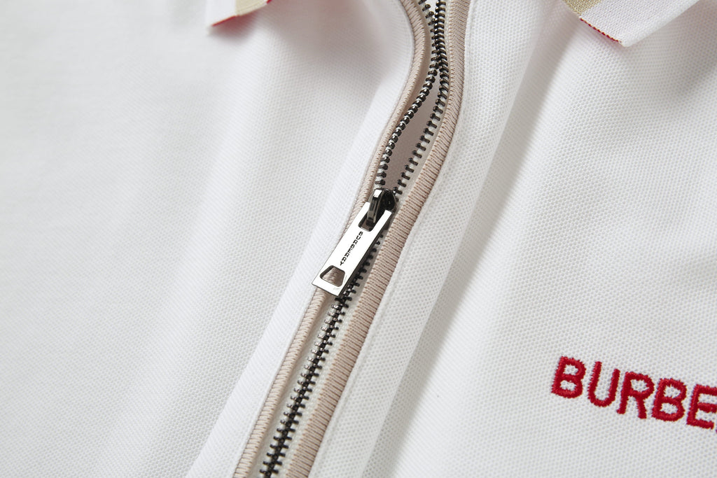 Camiseta 13616# Tipo Polo Blanca Para Hombre
