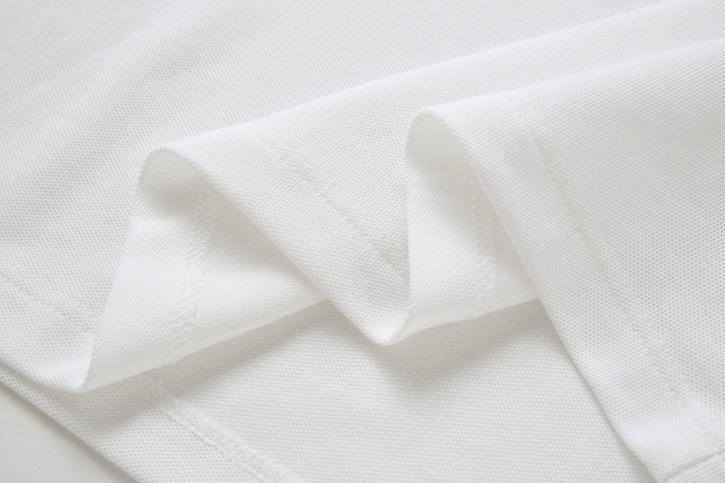 Camiseta 13616# Tipo Polo Blanca Para Hombre