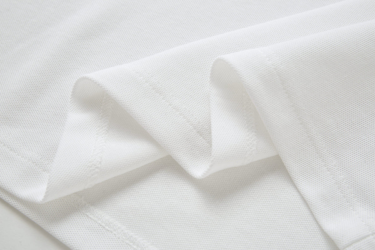Camiseta 13616# Tipo Polo Blanca Para Hombre