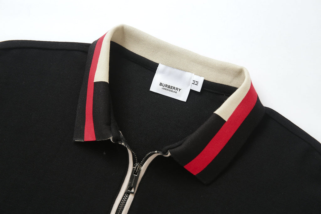 Camiseta 13616# Tipo Polo Negra Para Hombre