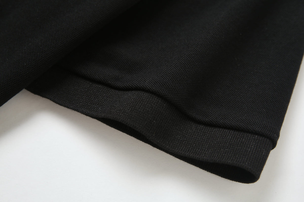 Camiseta 13616# Tipo Polo Negra Para Hombre
