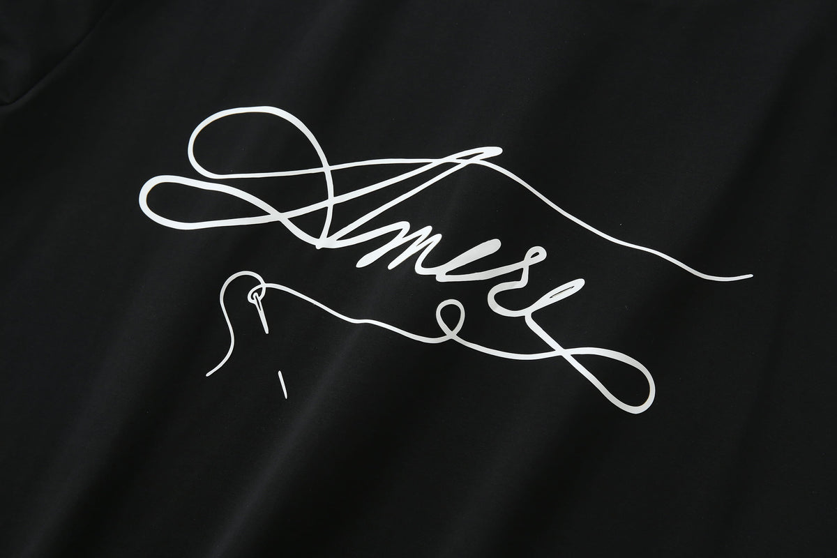 Camiseta 66643 Estampada Negra Para Hombre