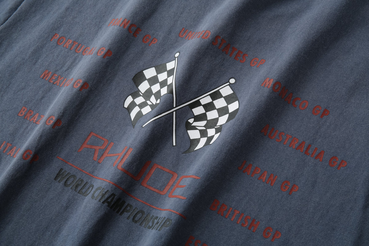 Camiseta 866510 Estampada Gris Azul Para Hombre