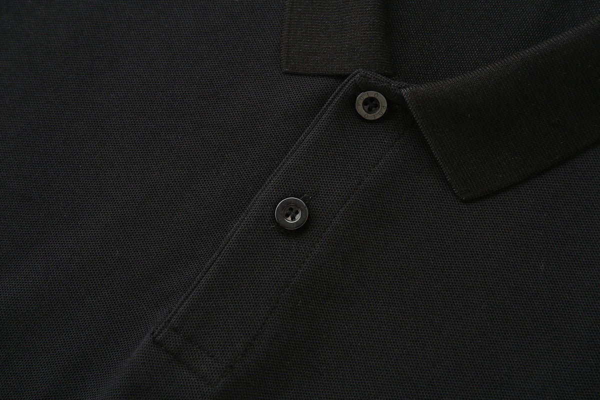 Camiseta 22333 Tipo Polo Negra Para Hombre
