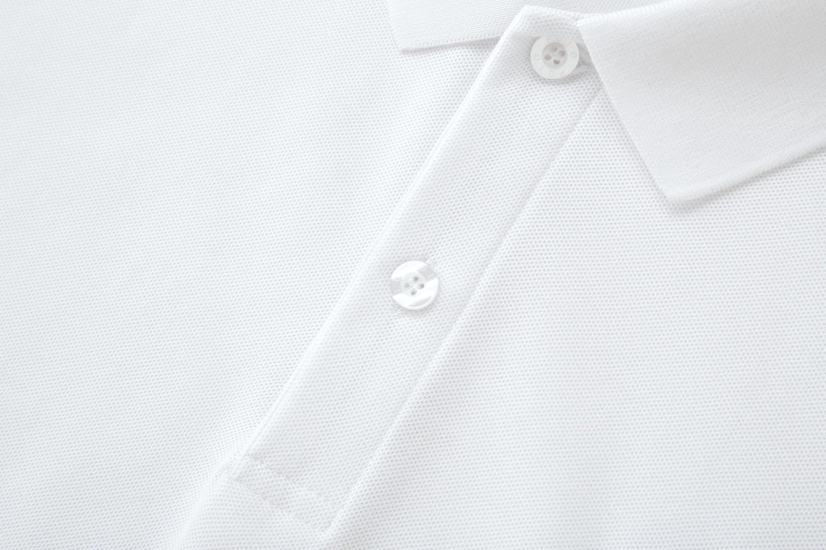 Camiseta 22550# Tipo Polo Blanca Para Hombre