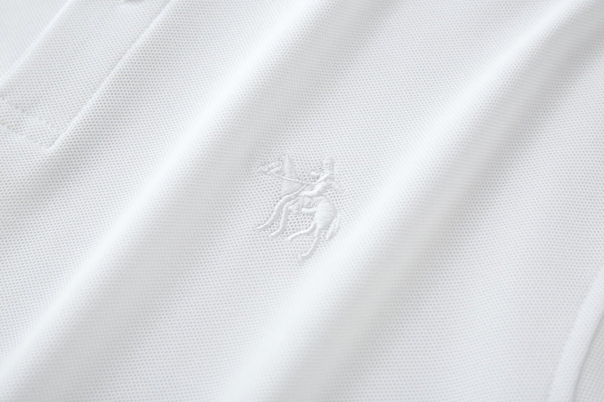 Camiseta 22550# Tipo Polo Blanca Para Hombre