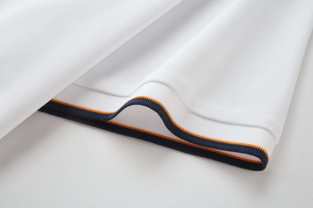 Camiseta 22473# Tipo Polo Blanca Para Hombre