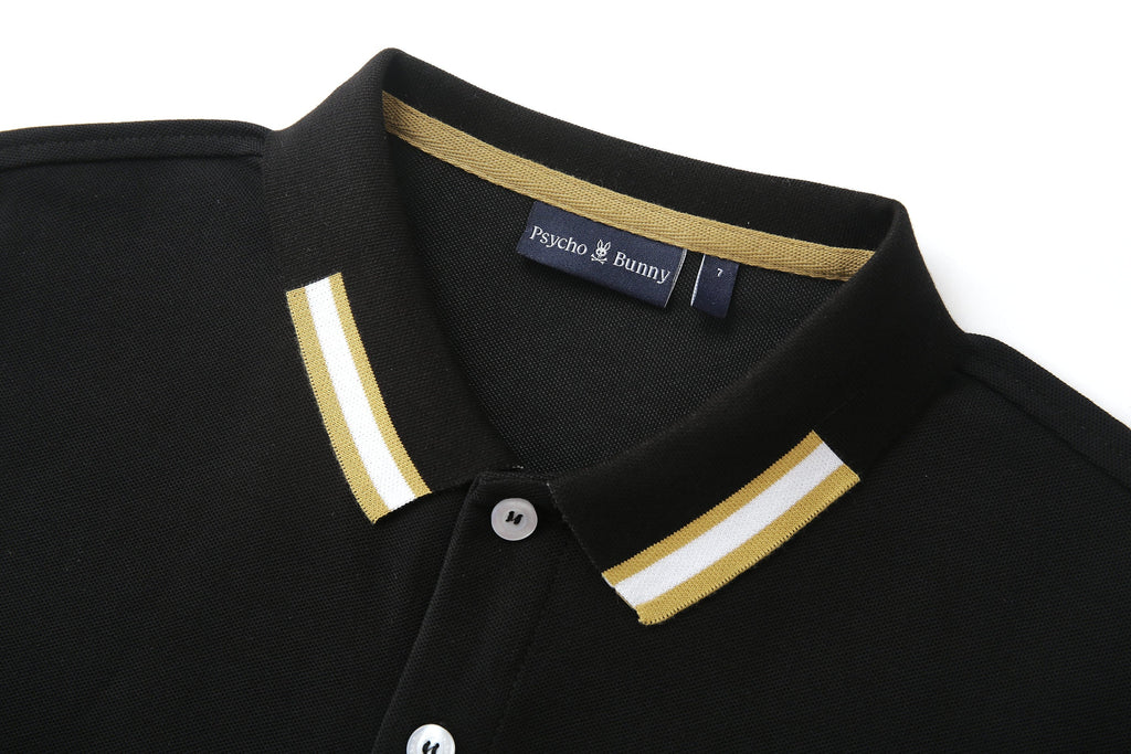 Camiseta 22464# Tipo Polo Negra Para Hombre