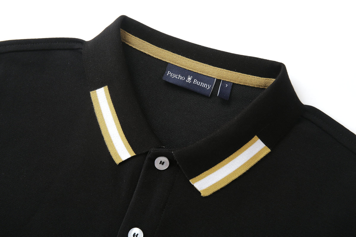Camiseta 22464# Tipo Polo Negra Para Hombre