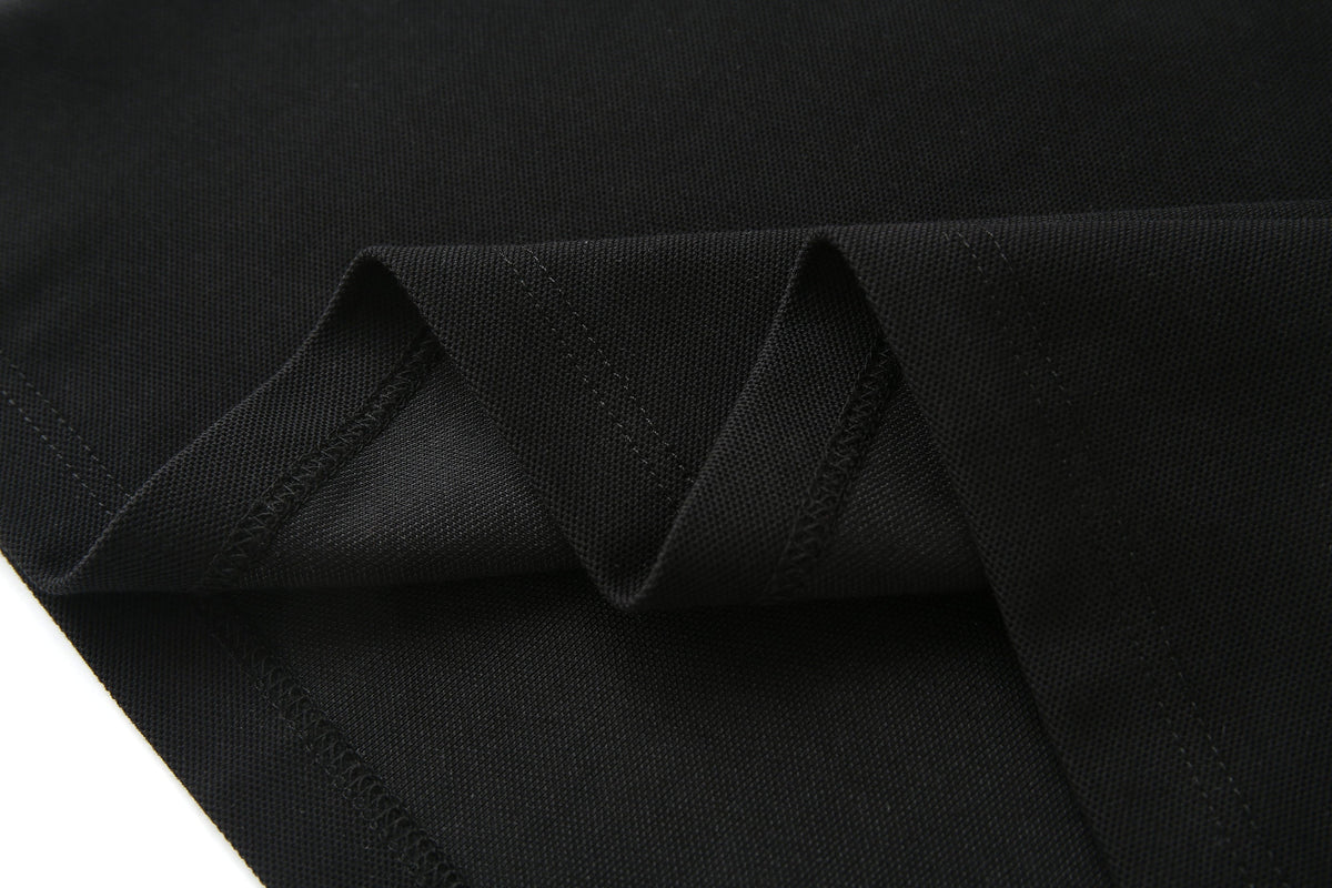 Camiseta 22464# Tipo Polo Negra Para Hombre