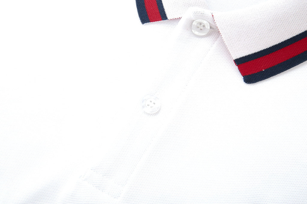 Camiseta 22464# Tipo Polo Blanca Para Hombre