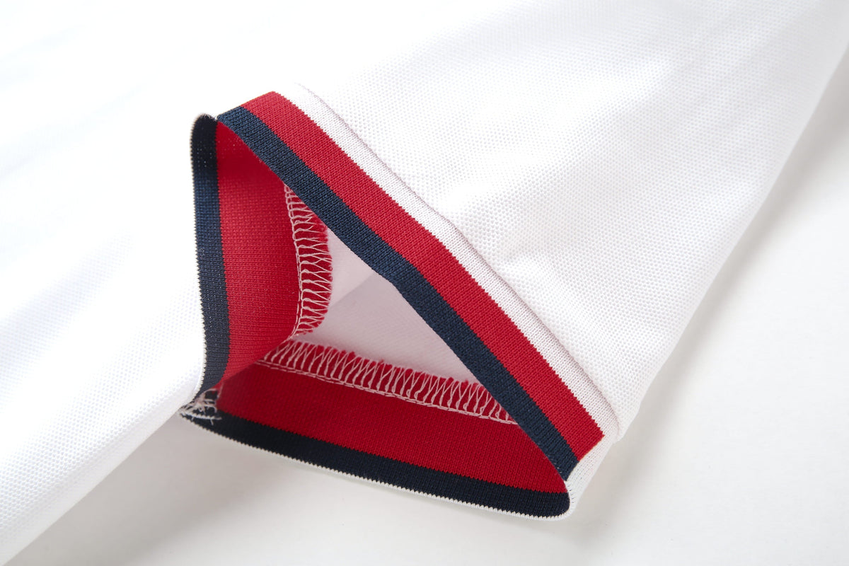 Camiseta 22464# Tipo Polo Blanca Para Hombre