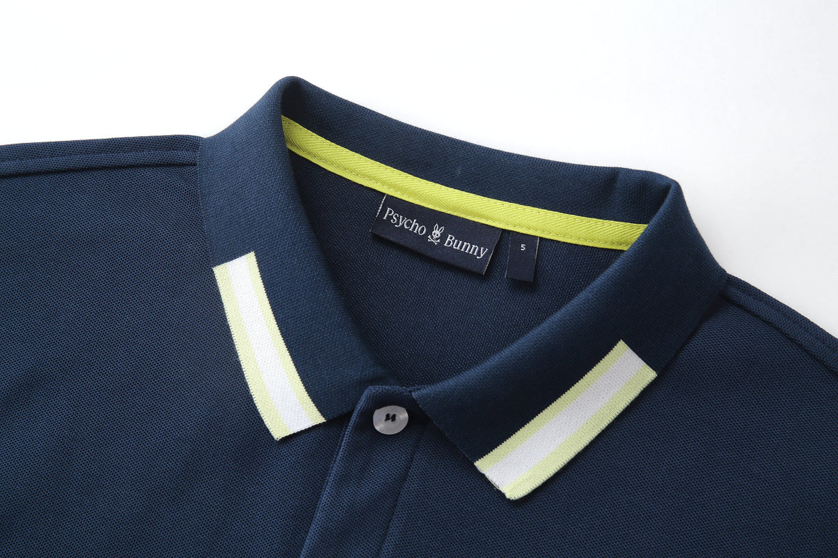 Camiseta 22464# Tipo Polo Azul Oscuro Para Hombre