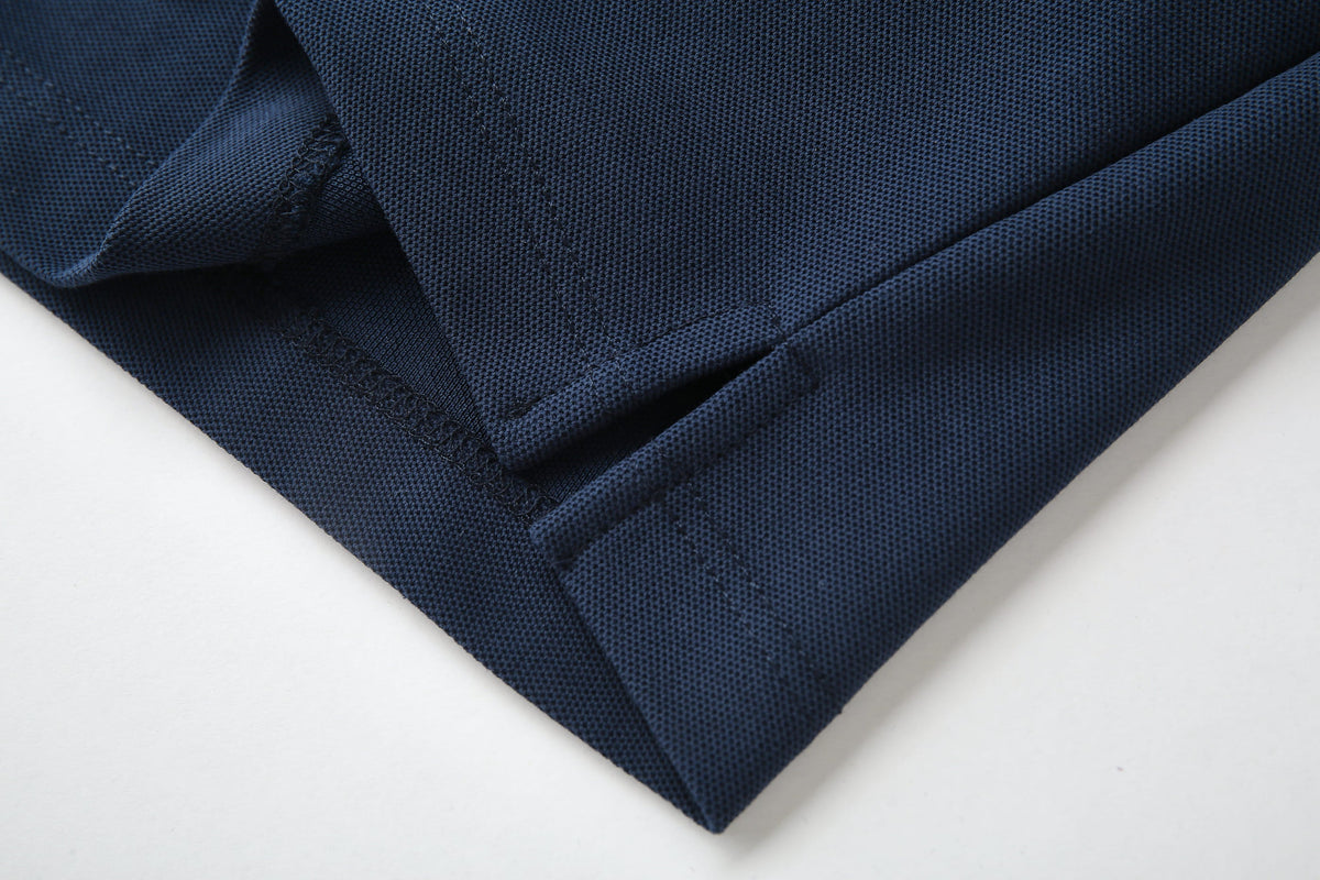 Camiseta 22464# Tipo Polo Azul Oscuro Para Hombre
