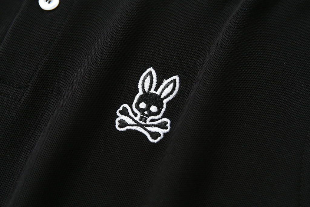 Camiseta 22350 Tipo Polo Negra Para hombre