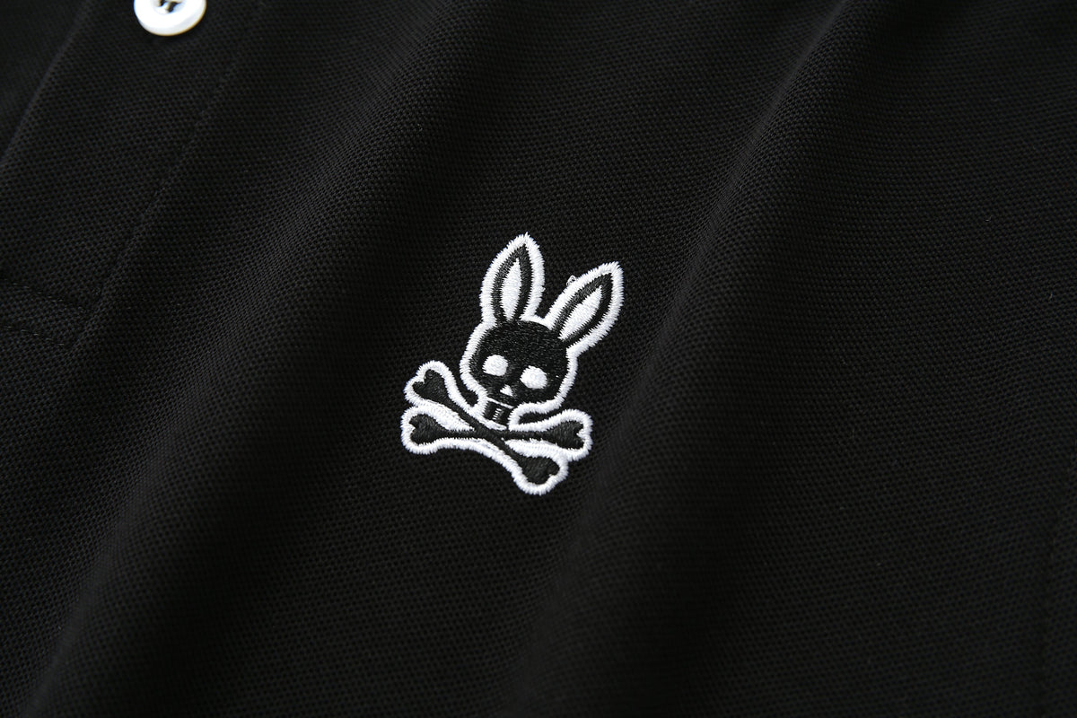 Camiseta 22350 Tipo Polo Negra Para hombre
