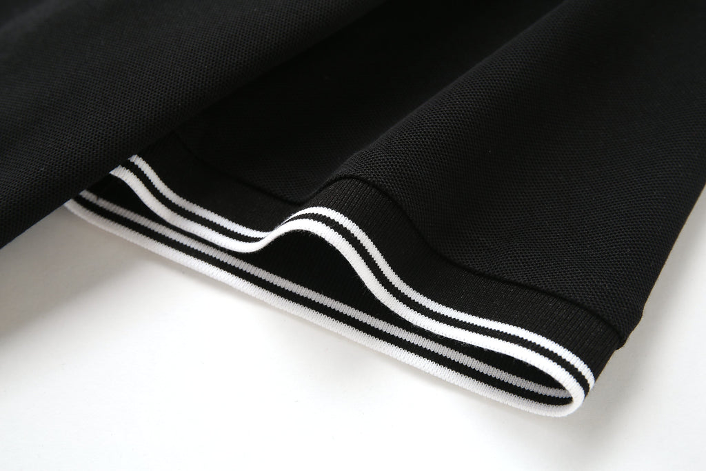 Camiseta 22350 Tipo Polo Negra Para hombre