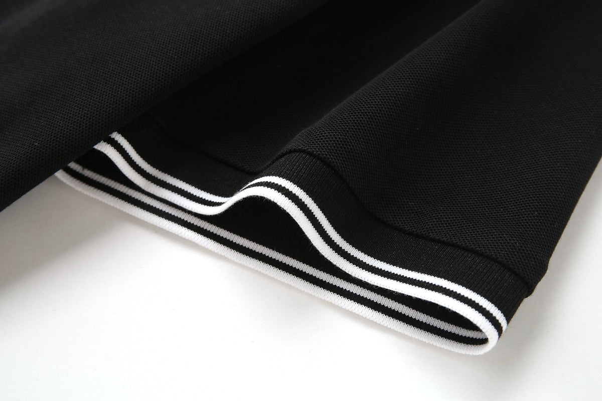 Camiseta 22350 Tipo Polo Negra Para hombre
