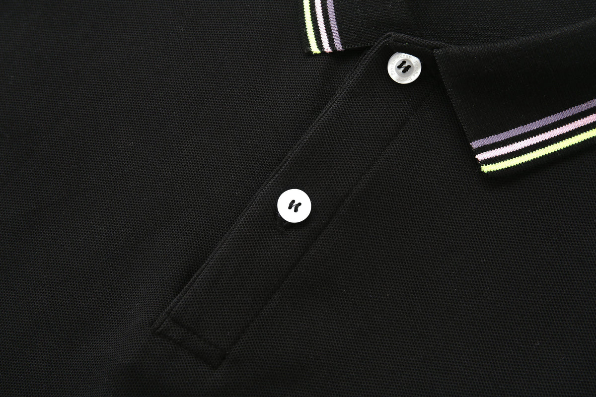 Camiseta 22370 Tipo Polo Negra Para Hombre
