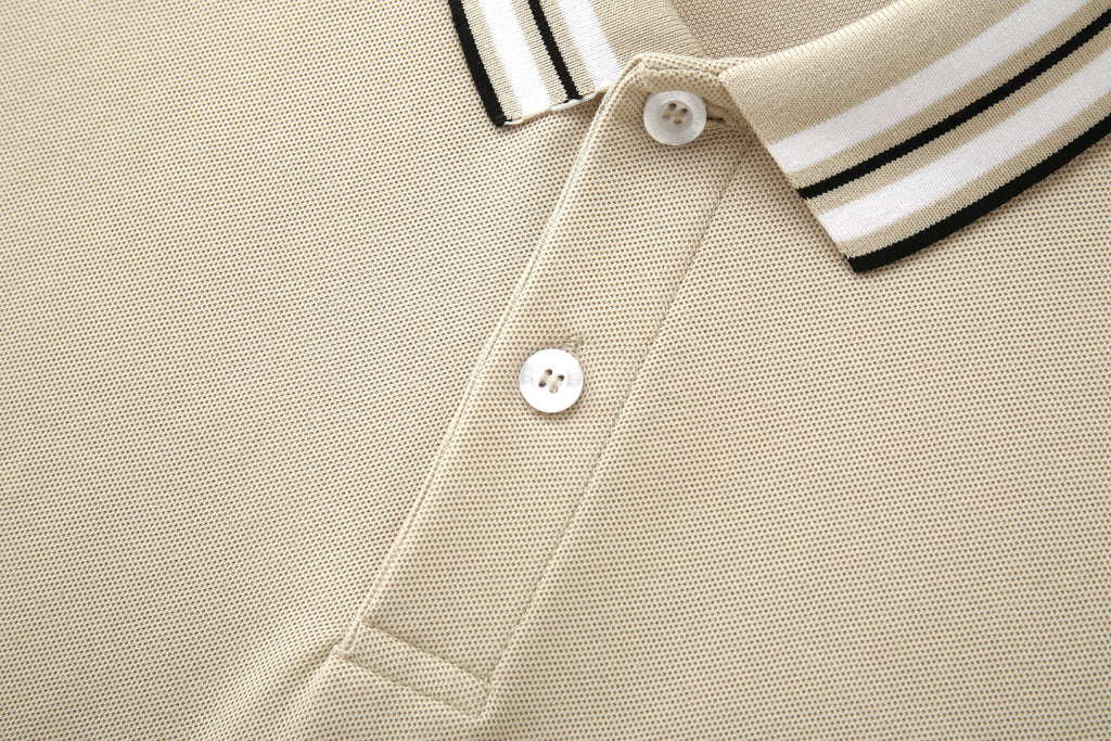 Camiseta 22471# Tipo Polo Khaki Para Hombre