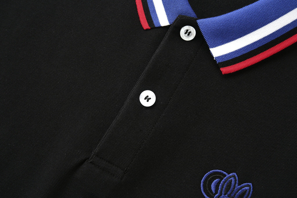 Camiseta 22466# Tipo Polo Negra Para Hombre