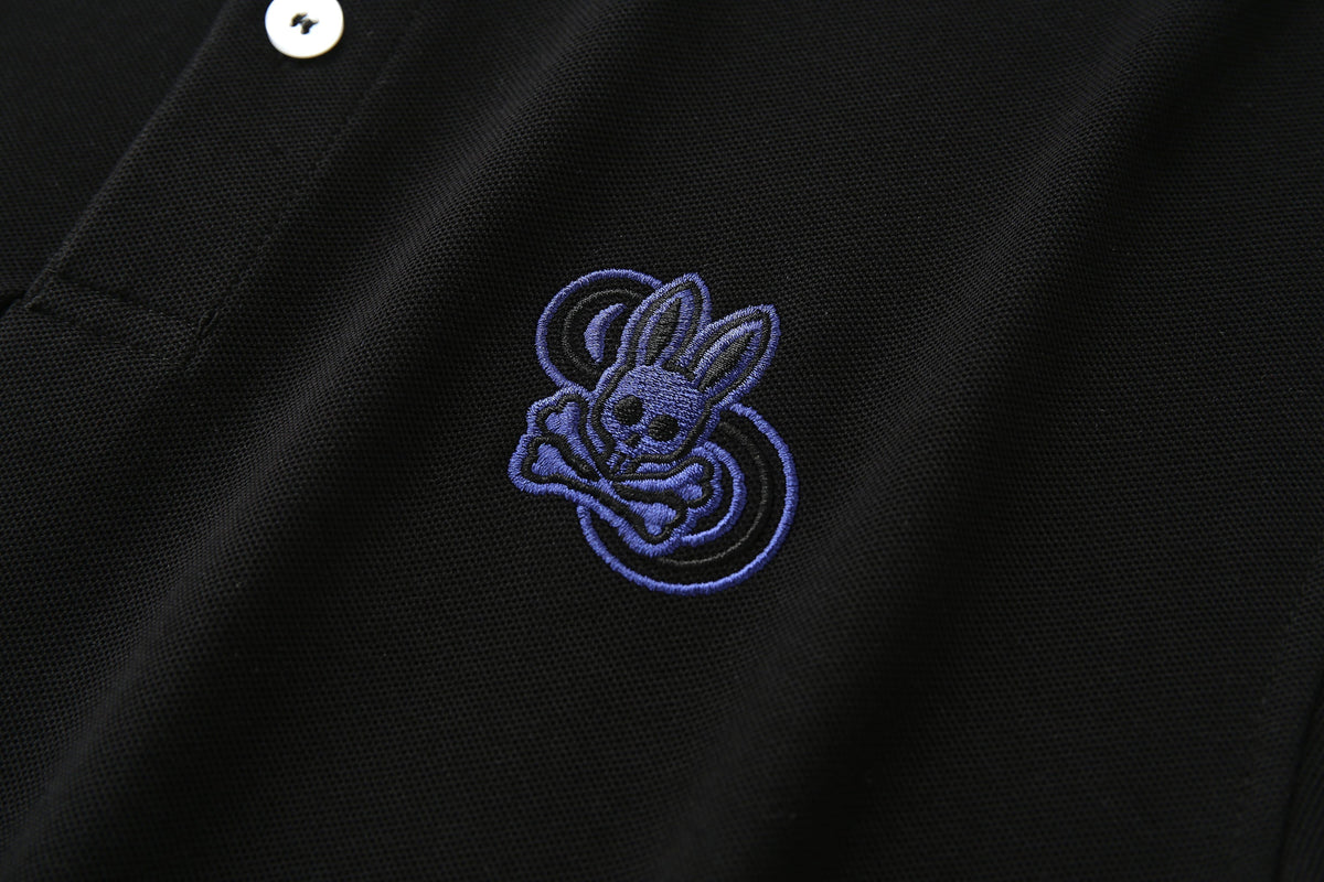 Camiseta 22466# Tipo Polo Negra Para Hombre
