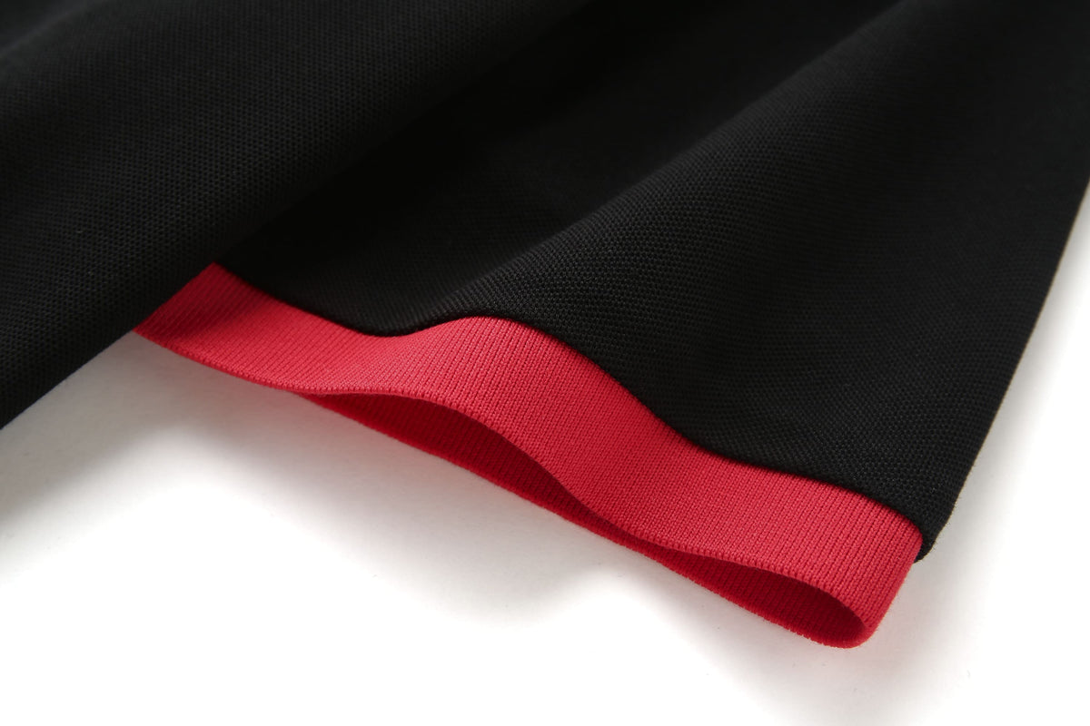 Camiseta 22466# Tipo Polo Negra Para Hombre