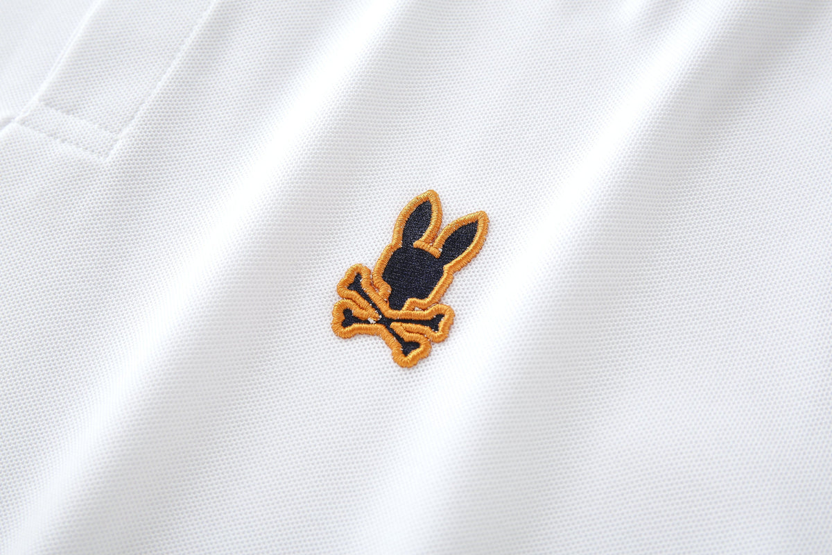 Camiseta 22372# Tipo Polo Blanca Para Hombre