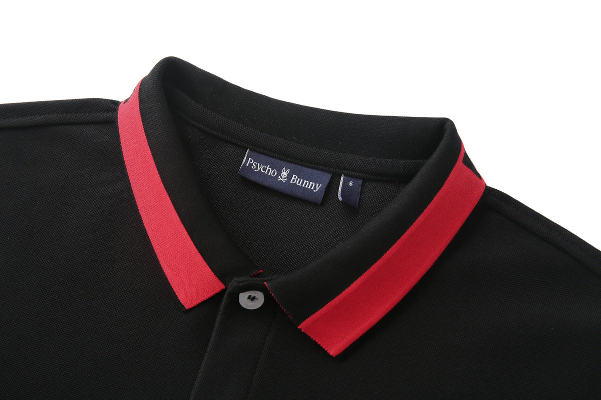 Camiseta 22372# Tipo Polo Negra Para Hombre