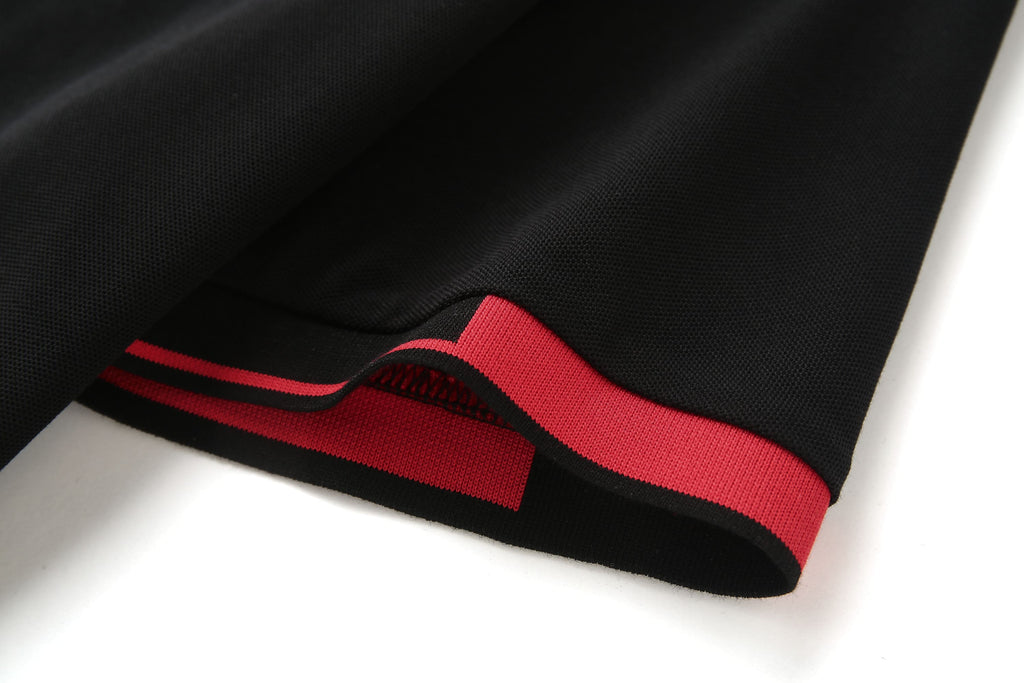 Camiseta 22372# Tipo Polo Negra Para Hombre