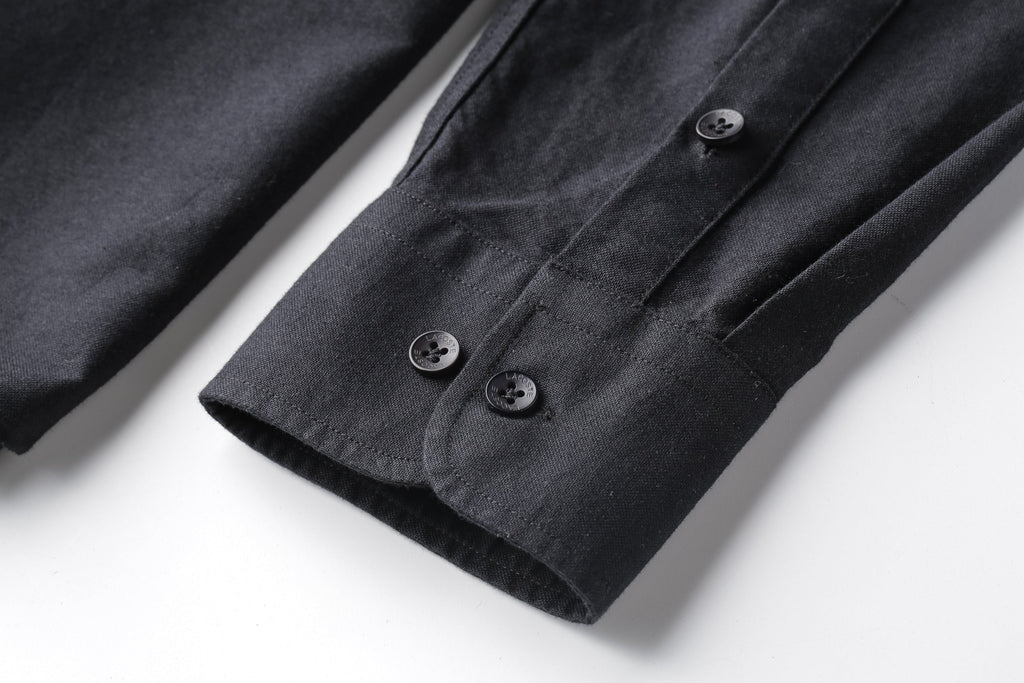 Camisa 50001 Negra Manga Larga Para Hombre