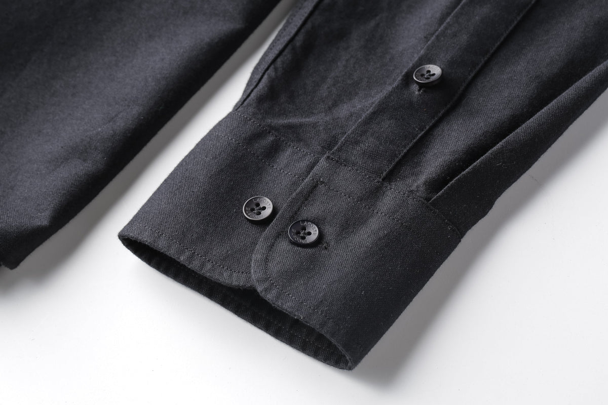 Camisa 50001 Negra Manga Larga Para Hombre