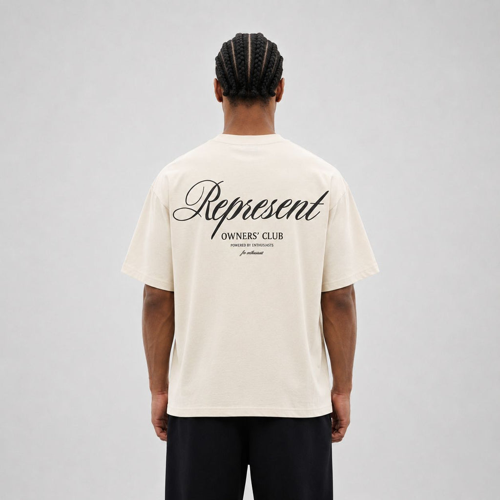 Camiseta 788331 Oversize Crema para hombre