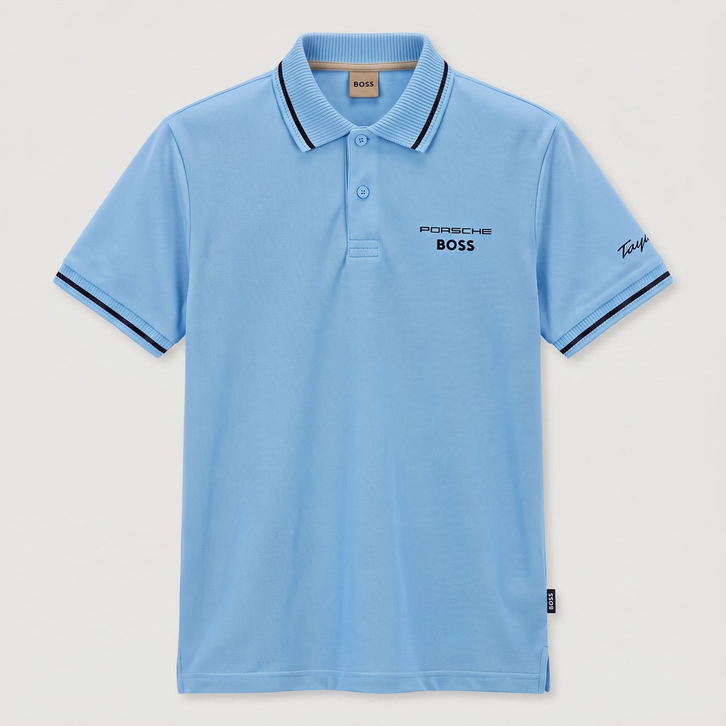 Camiseta 185023 Tipo Polo Azul Claro para hombre