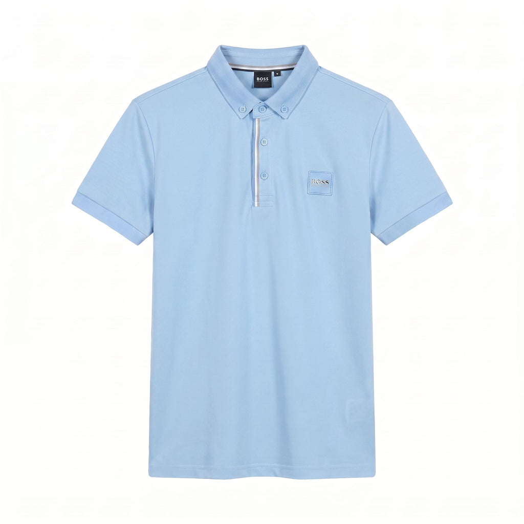 Camiseta 185026 Tipo Polo Azul Claro para hombre